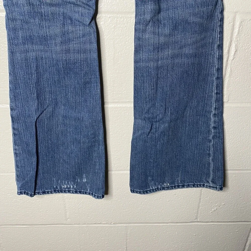 American Eagle Y2K Real Flare Jeans Womens Sz 6 Low Rise 2000s Distressed